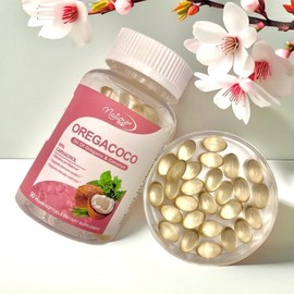 OregaCoco Oregano and Coconut Oil - 50 Capsules, Natural Ingredients, Dietary Supplement for Healthcare