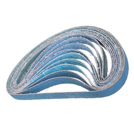 Sanding Belts MASO 10mm x 330mm 60 Grits Power Tool Sander Abrasive Sanding Belts Metal Grinding Sanding Belts for Power Tool Sander - Pack of 10pcs
