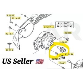 MHK Lighting Products 4 Super Bright LED bulbs for Kawasaki ATV 2005 Brute Force 750 4x4i Headlights