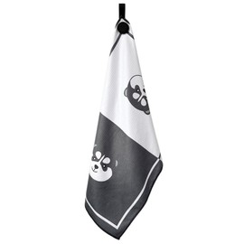 Gbourly Magnetic Golf Towels with Clip, Microfiber Waffle Design, Industrial Strength Magnet for Strong Hold to Golf Bags, Carts & Clubs (White and Gray Husky)