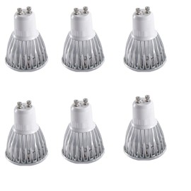 YDJoo 3W GU10 LED Light Bulbs 30W Halogen Replacement Natural White 4000K GU10 LED Bulbs for Recessed Track Light Spotlight, Non-Dimmable, GU10 Base, AC85-265V, 6 Pack