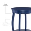 Powell Navy Blue Shapely Legs and Shelf Phipps Round Side