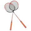 2 Player Badminton Racket Set Ferroalloy Integrated for Beginner Amateur