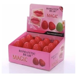 Bálsamo Labial Romantic Bear Lip Balm Color Rosa 24 Piezas