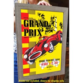 1958 LA Times Grand Prix at Riverside Raceway Vintage Poster