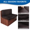 ANARACHON Leather Look RV Camper Dinette Cushion Covers, Washable RV