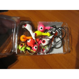Lost Loot 10 Assorted 1/4 Oz Lost Loot Fishing Jig Heads & Hooks / Fresh Water Assortment