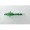 Faship Gorgeous Green CZ Crystal Floral Hair Clip