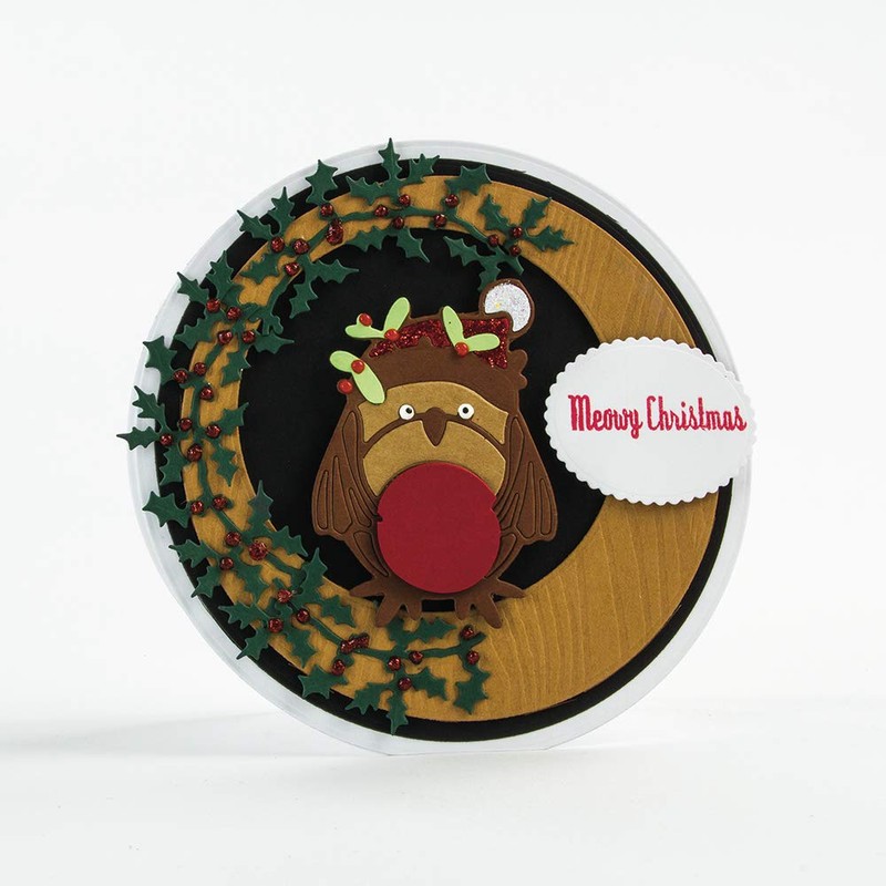 Tonic Studios Rococo Petite Festive Robin, Grey