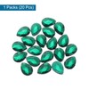 MECCANIXITY 20PCS Flat Back Acrylic Teardrop Gems 18x25mm Artificial Rhinestones