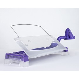 Vu Ryte Memoscape Adjustable Document Copy Holder, in-Line with Monitor Minimizing Head and Neck Movement, Holds 100 Sheets and Personal Technology, 12" Wide, Includes Side Arm, Purple (VUR 4040)