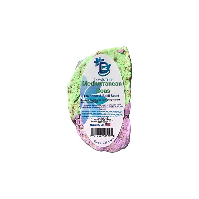 Mediterranean Seas Lavender and Basil Bubble Bar for Soothing Bubble