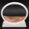Moving Sand Art Round White Frame 3D High Transparent Glass