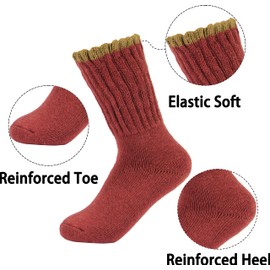 BomKinta Boot Socks for Women Winter Solid Thick Socks Soft Cozy Warm Socks Gifts for Women-Mix-Color 3-3 Pairs
