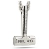 Shields of Strength Men's Stainless Steel Sledgehammer Pendant Necklace -
