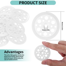 Pack of 220 Plastic Underlay Plates, Plastic Insulation Disc, Insulation Plates, Foam Panels, PP Washers for Fixing and Support, Insulation Boards, Ceiling Panel, Insulation, 45 x 45 mm