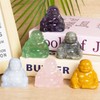 Hguxmcu Fluorite Crystal Laughing Buddha Statue Meditation Decor Spiritual Art