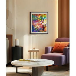 SUMGAR DIY Paint by Numbers Kit for Adults Beginner Tree Life Paint by Numbers 16x20 Inch Without Frame Abstract Colorful Acrylic Oil Painting Drawing Craft Work Set with Brushes