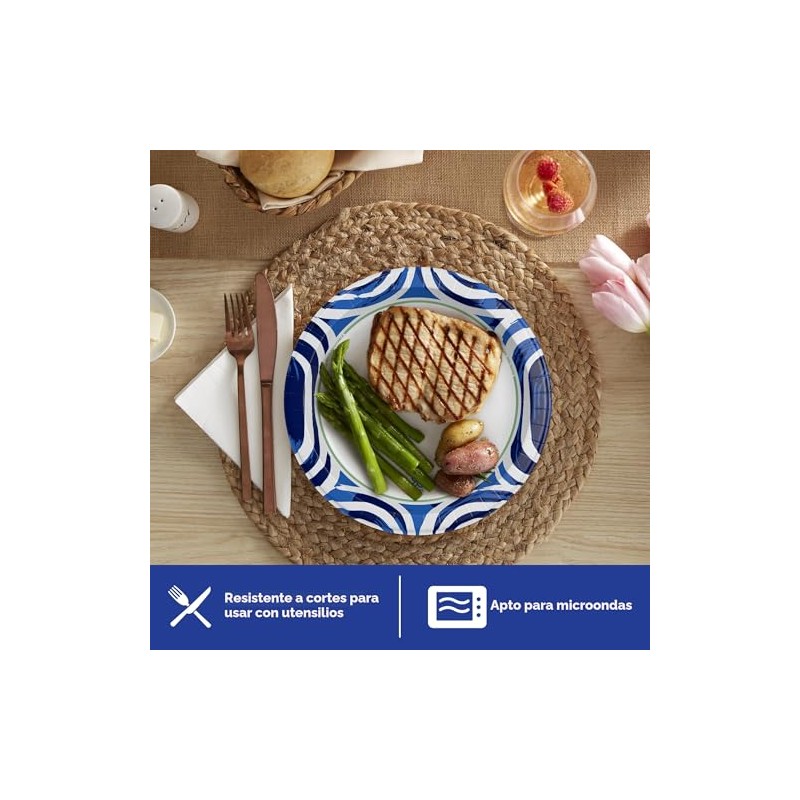Dixie Ultra Platos de papel grandes, 10 pulgadas, platos desechables