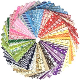 OZXCHIXU 54Pcs 9.8x9.8inch(25 x25cm) No Repeat PreCut MultiColor Design Printed Floral Cotton Squares Fabric Bundle for DIY Sewing Scrapbooking Quilting Craft Patchwork, DIY Craft, Scrapbooking