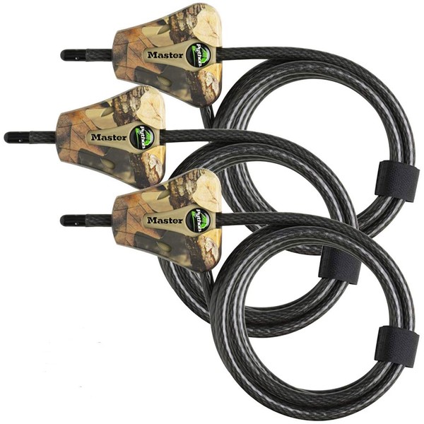 Master Lock - Python Adjustable Camouflage Cable Locks #8418KA CAMO 3-Pack