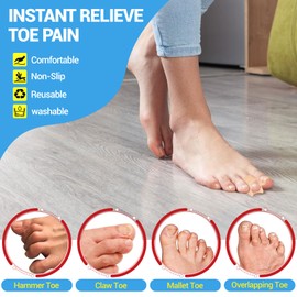 TASZOOS Hammer Toe Straightener Corrector for women & men- 6 Pcs Gel Toe Splint Relief for Bunion, Claw, Crooked, Hammer, Broke Support - Medium Size