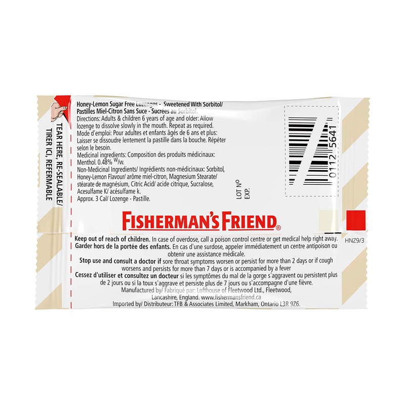 Fisherman's Friend Sugar Free Honey Lemon - 8 Packs