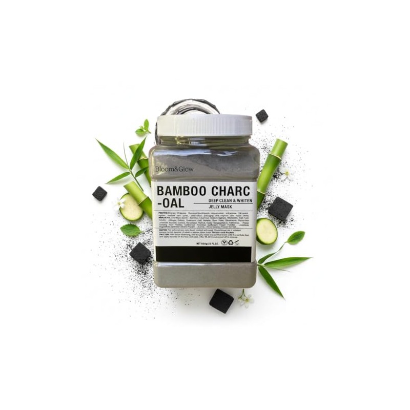 Bloom&Glow- Mascarilla profesional de gelatina de Carbon Activado/Bamboo Charcoal Jelly