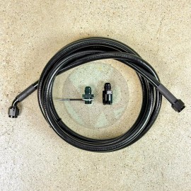 Valex Racing 96-00 Civic 2dr Black Replacement Stainless Steel Fuel Feed Line & Rubber Return