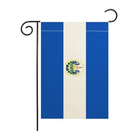 El Salvador Salvadoran Garden Flag,Garden Decoration Flag,Indoor and Outdoor Flags,Celebration Parade Flags,Anniversary Celebration, Country Day, Linen Fabric,Double-Sided.