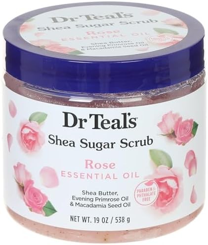 Dr Teals Canero Dr. Teals Shea Sugar Scrub Rose 19 Ounce Jar