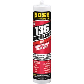 Boss 136 Fireblock (Red) Draftstop Sealant - 12 Pack