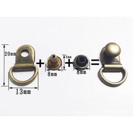 OHEETU 10Sets Bronze Metal Shoe Boot Laces Hooks Buckles D-Ring Eyelet Buckle Loop Rings with Rivets for Mountaineering Climb Hiking Boots Bags Repair and Replacement DIY Crafts Supplies