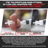 BleedZone Female Luer Lock Adapter to 1/16" Hose Barb, PP