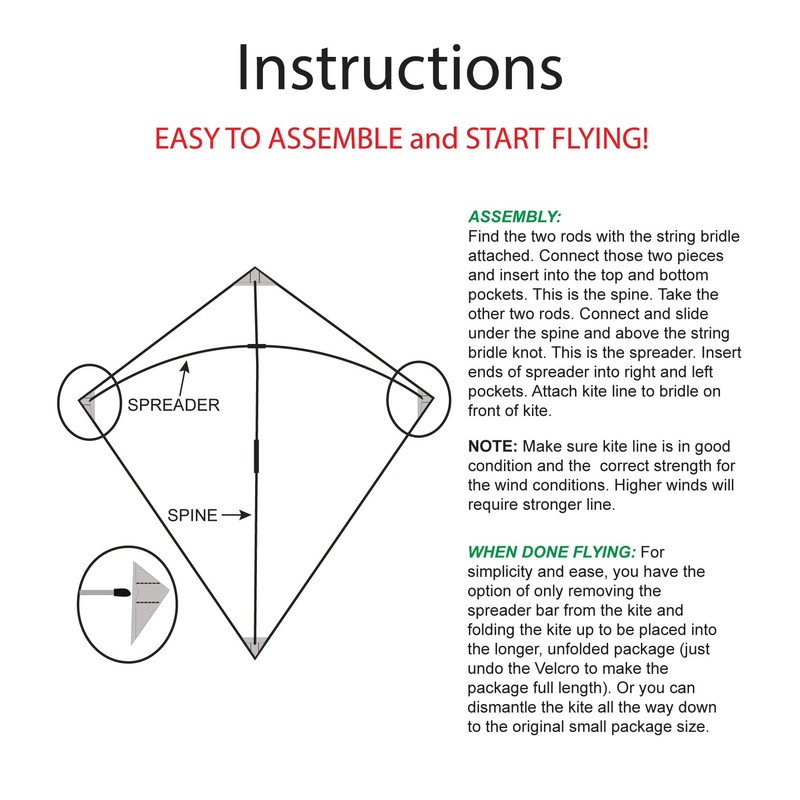 In the Breeze Diamond Kite - Single Line Beginner Kite