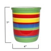 ACK Tuscany Colorful Rainbow, Hand Painted Ceramic Utensil Jar, 81739