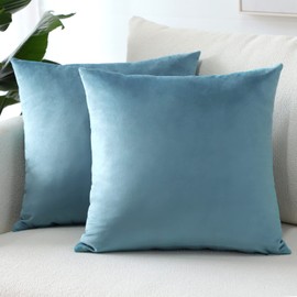 Sungeek Set of 2 Velvet Cushion Covers, Decorative Cushion Covers, Soft Cushion Cover, Decorative Cushion, Sofa Cushion, Couch Cushion, Decorative Cover for Sofa, Bedroom, Living Room (40 x 40 cm,