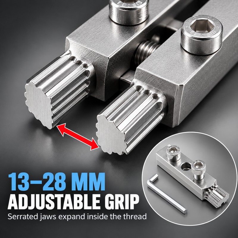 1/2-Inch & 3/4-Inch Broken Pipe Thread Extractor with Adjustable Dual