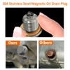 Aienxn M12 x 1.75 Magnetic Oil Drain Plug, Stainless Steel