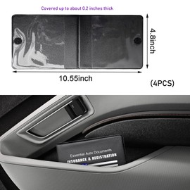 Suvnie 4 PCS Car Registration and Insurance Holder, Vehicle Glove Box Organizers with Closure for License Document, Auto Essential Paperwork Wallet Case Holder, Car Accessories (Black, Blue Flag)