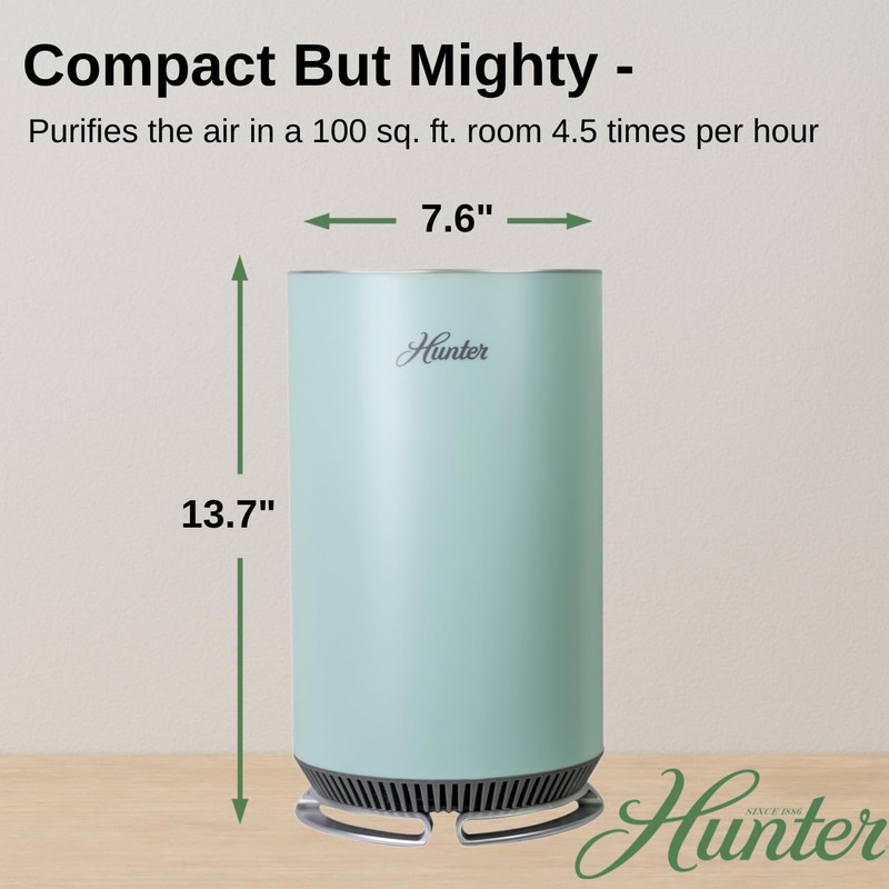 Hunter HP125 AirX EcoSilver HEPA Digital Air Purifier for Small