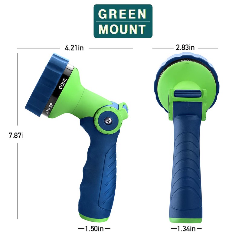 GREEN MOUNT Garden Hose Nozzle, Water Hose Spray Nozzle with