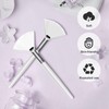 24 Facial Fan Brushes for Mask Application White