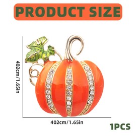 Thanksgiving Brooch Pin,Pumpkin Brooch Pin,Rhinestone Fall Pins,Fall Pumpkin Enamel Pins,Autumn Lapel Pins for Men Women Clothing Bags Backpack Hat Decoration,Thanksgiving Jewelry Pins for Women