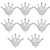 8PCS Large Silver Crown Foil Balloons Party Decorations For Birthday