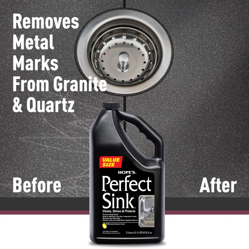 HOPE'S Perfect Sink Cleaner and Polish, Restorative, Water-Repellant, Removes Stains,
