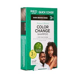 Kiss Quick Cover Natural Herbal Change Champú 3 bolsas (3 unidades, negro natural)                                                                    