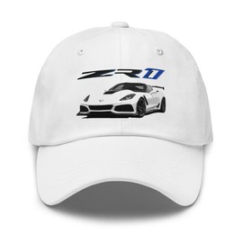 JG Infinite ZR1 Corvette Dad Hat – 2019 White C7 Cap for Vette Lovers