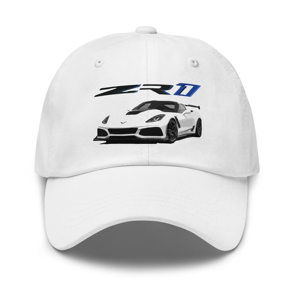 JG Infinite ZR1 Corvette Dad Hat – 2019 White C7