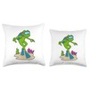 Frog Diver Swimming goggles Throw Pillow